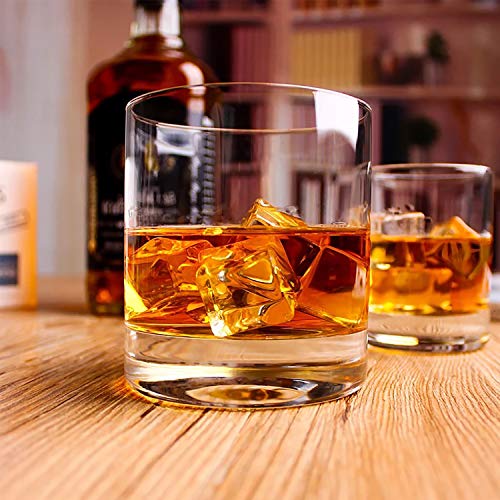 DeeCoo 4 Pack Whiskey Glasses 10 OZ Scotch Glasses Old Fashioned Whiskey Glasses/Style Glassware for Bourbon/Rum glasses/Tumbler Whiskey Glasses, Clear | The Storepaperoomates Retail Market - Fast Affordable Shopping