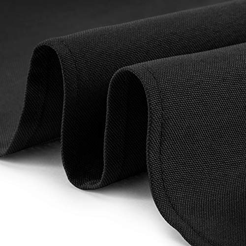 Lann’s Linens – 6′ Premium Fitted Tablecloth for 72″ x 30″ Rectangular Table – Wedding/Banquet/Trade Show – Polyester Cloth Fabric Cover – Black | The Storepaperoomates Retail Market - Fast Affordable Shopping