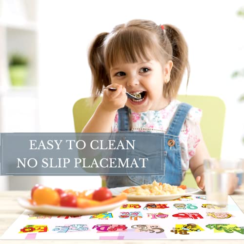 Beautiful Placemats for Kids – Set of 4 Educational Non Slip Placemats are Easy to Clean – Motivate Kids to Learn While They Eat | The Storepaperoomates Retail Market - Fast Affordable Shopping