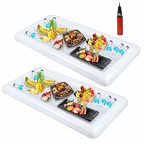 2 PCS Inflatable Serving/Salad Bar Tray Food Drink Holder – BBQ Picnic Pool Party Buffet Luau Cooler,with a drain plug | The Storepaperoomates Retail Market - Fast Affordable Shopping