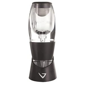 Vinturi Red Wine Aerator Includes Base Enhanced Flavors with Smoother Finish, Black