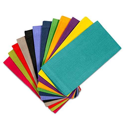 COTTON CRAFT Multicolor Cloth Napkins – Set of 12 Pure Cotton Everyday Lunch Dinner Napkin – Spring Summer Fall Holiday Birthday Party Gift – Soft Washable Absorbent Reusable Napkin – Oversized 20×20 | The Storepaperoomates Retail Market - Fast Affordable Shopping