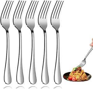 Forks,Dinner Forks, Set of 5 Top Food Grade Stainless Steel Silverware Forks, Table Forks, Flatware Forks,8 Inches, Mirror Finish & Dishwasher Safe, Use for Home, Kitchen or Restaurant