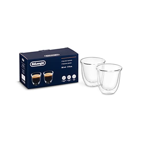 De’Longhi DeLonghi Double Walled Thermo Espresso Glasses, Set of 2, Regular, Clear | The Storepaperoomates Retail Market - Fast Affordable Shopping