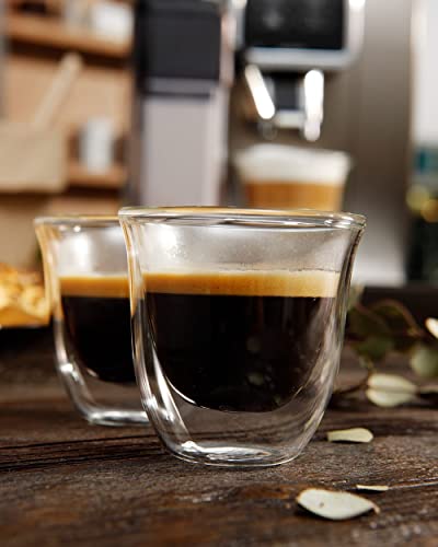 De’Longhi DeLonghi Double Walled Thermo Espresso Glasses, Set of 2, Regular, Clear | The Storepaperoomates Retail Market - Fast Affordable Shopping