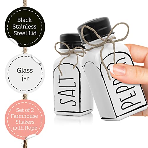 Beautiful Farmhouse Salt and Pepper Shakers Set – Easy To Use Shakers with Stainless Steel Lids Look Fabulous on Your Table Or Countertop – The Perfect Match To Your Kitchen Decor | The Storepaperoomates Retail Market - Fast Affordable Shopping