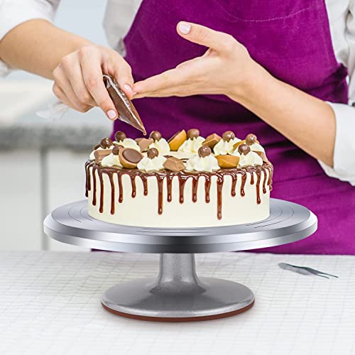 Cake Stand, Ohuhu Cake Decorating Supplies, Heavy Duty Aluminium12” Cake Turntable with 2 Icing Spatula and 3 Comb Icing Smoother, Baking Cake Decorating kit, Rotating Display Stand | The Storepaperoomates Retail Market - Fast Affordable Shopping