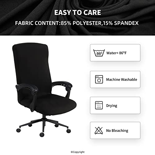 Water Resistant Stretch Computer Office Chair Cover with Durable Zipper Universal Washable Removable Spandex Rotating Boss Chair Slipcovers Anti-dust Soft Desk Chair Seat Protector for Dogs Cats Pets | The Storepaperoomates Retail Market - Fast Affordable Shopping