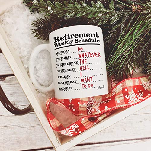 Funny Retirement Gifts for Women Men Dad Mom. Retirement Coffee Mug Gift. Retired Schedule Calendar Mugs for Coworkers Office & Family. Unique Novelty Ideas for Her Nurses Navy Air Force Military Gag | The Storepaperoomates Retail Market - Fast Affordable Shopping