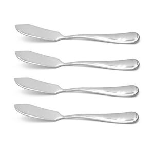 Crysto Stainless Steel Butter Knife, Butter Spreader, Breakfast Spreads,Cheese and Condiments (4pcs)