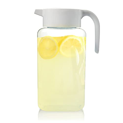 Arrow 1 Gallon Plastic Pitcher with Lid – Clear Plastic Pitcher for Refrigerator, Fill with Cold Drinks – Made in the USA. BPA Free, Space-Saving Rectangular Design – Fill with Lemonade, Milk, Juice | The Storepaperoomates Retail Market - Fast Affordable Shopping