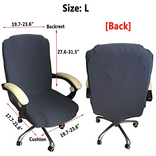 Melaluxe Office Chair Cover – Universal Stretch Desk Chair Cover, Computer Chair Slipcovers (Size: L) – Black | The Storepaperoomates Retail Market - Fast Affordable Shopping