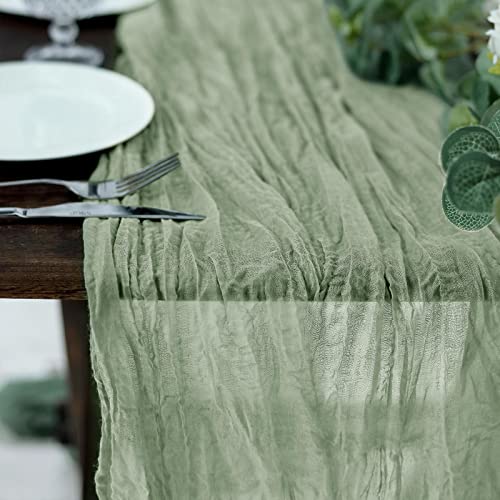 Efavormart 10FT Dusty Sage Cheesecloth Table Runner, Gauze Fabric Boho Wedding Arbor Decor | The Storepaperoomates Retail Market - Fast Affordable Shopping