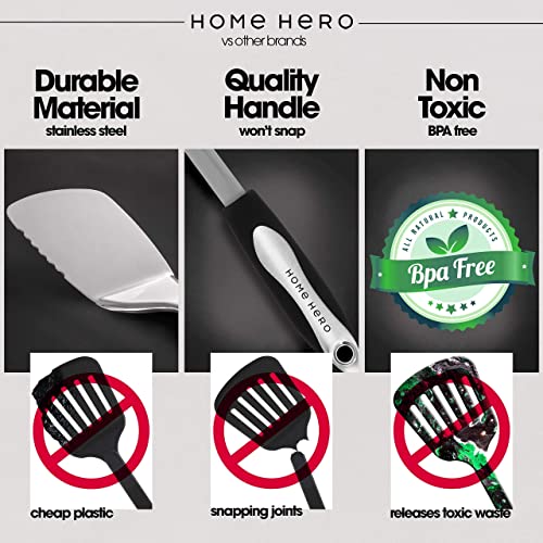 Home Hero 25 pcs Kitchen Utensils Set – Cooking Utensils Set – Stainless Steel Utensils Set with Spatula – Kitchen Gadgets Kitchen Tool Set Gift (25 Pieces) | The Storepaperoomates Retail Market - Fast Affordable Shopping