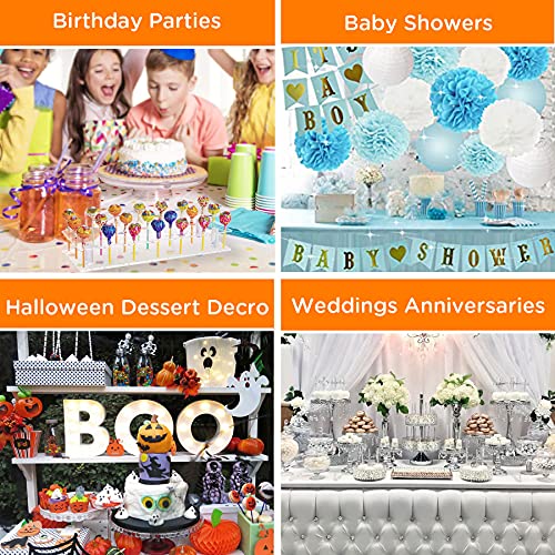 Cake Pop Holder, 2-Pack 21 Hole Clear Acrylic Cake Pop Stand Display for Weddings Baby Showers Birthday Parties Anniversaries Halloween Candy Decorative | The Storepaperoomates Retail Market - Fast Affordable Shopping
