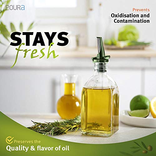 AIRTIGHT Olive Oil Spout for Olive Oil Dispenser – UK Patented Oil Pourer – Hygienic One Handed Open Close Mechanism Keeps Oil Fresh. Dust Caps | Pour Spout Cover | Screens Alternative – Green 2 PCs | The Storepaperoomates Retail Market - Fast Affordable Shopping