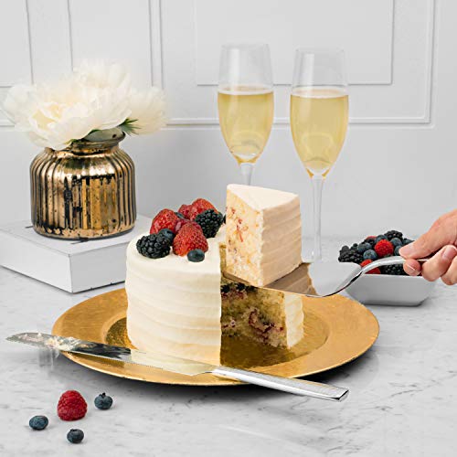 Hudson Essentials Hammered 18/10 Stainless Steel Cake Knife & Cake Server Set | The Storepaperoomates Retail Market - Fast Affordable Shopping