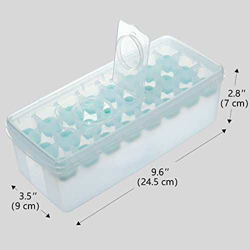 Ice Cube Tray with Lid and Storage Bin for Freezer, Easy-Release 24 Mini Nugget Ice Tray with Spill-Resistant Cover, Container, Scoop, Flexible Durable Plastic Ice Mold & Bucket, BPA Free (Green) | The Storepaperoomates Retail Market - Fast Affordable Shopping