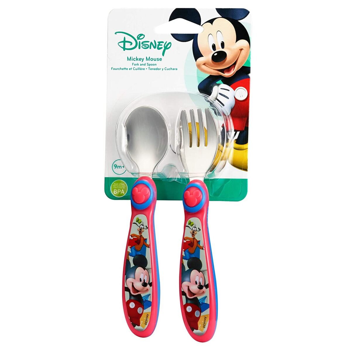 The First Years Disney Baby Mickey Mouse Stainless Steel Flatware for Kids | The Storepaperoomates Retail Market - Fast Affordable Shopping