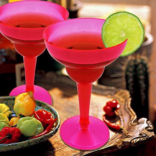 JOYIN 36 Packs Plastic Margarita Glasses Cups 12 oz Disposable Cinco De Mayo Fiesta Party Decoration for Fun Taco Party Supplies, Neon Cocktail Cups, Mexican Theme for Carnivals, Dia De Muertos | The Storepaperoomates Retail Market - Fast Affordable Shopping