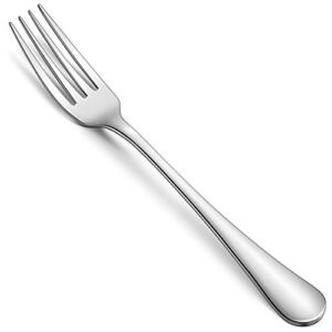 HIWARE 24-Piece Forks Silverware Set, Food-Grade Stainless Steel Dinner Forks Set, Dishwasher Safe, 8 Inches