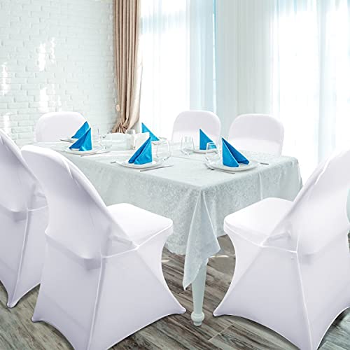 Babenest Spandex Folding Chair Covers Upgraded 10 PCS Universal Stretch Washable Fitted Chair Slipcovers Protector for Wedding, Holidays, Banquet, Party, Celebration (White) | The Storepaperoomates Retail Market - Fast Affordable Shopping