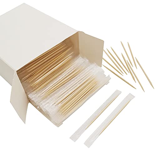 BLUE TOP Wood Bamboo Individually Cello Wrapped Toothpicks 2.5Inch Pack 1000 High-class Appetizer Picks Sturdy Food Pick for Appetizers Cocktails Fruit Olive picks. | The Storepaperoomates Retail Market - Fast Affordable Shopping