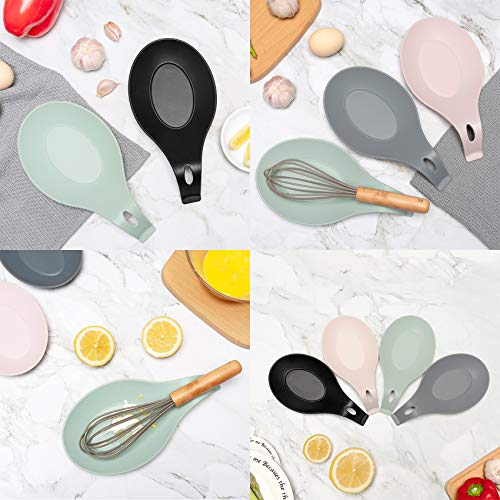 Spoon Rest For Kitchen Counter , Pack of 4 BPA-Free and Food Grade Silicone Spoon Holder – Smooth Surface – Classy Look – Spoon Holder for Stove Top – for Cooking Spatula, Ladle, Brush, Risotto | The Storepaperoomates Retail Market - Fast Affordable Shopping