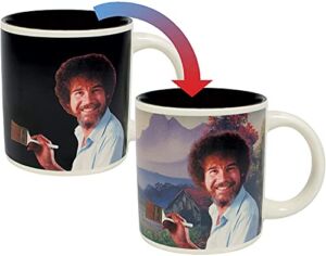 The Unemployed Philosophers Guild Bob Ross Self-Painting Mug – in A Fun Gift Box