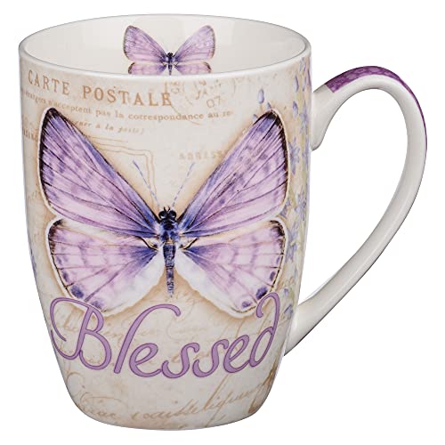 Blessed Butterfly Mug – Botanic Purple Butterfly Coffee Mug w/Jeremiah 17:7, Bible Verse Mug for Women and Men – Inspirational Coffee Cup and Christian Gifts (12-ounce Ceramic Cup) | The Storepaperoomates Retail Market - Fast Affordable Shopping