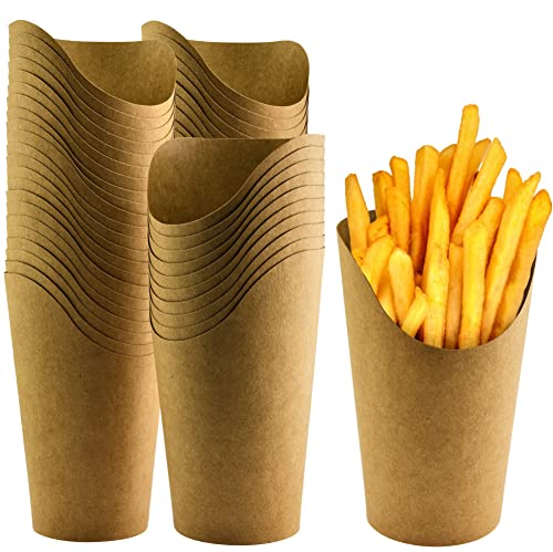 Green Direct Brown 16 oz. French Fry Cups Disposable Paper Cup | Kraft Charcuterie Cups Disposable French Fry Holder | Paper Cups French Fries Holder Pack Of 50 Appetizer Cups | The Storepaperoomates Retail Market - Fast Affordable Shopping