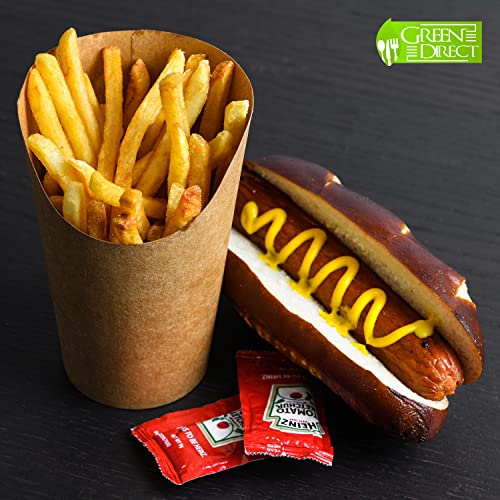 Green Direct Brown 16 oz. French Fry Cups Disposable Paper Cup | Kraft Charcuterie Cups Disposable French Fry Holder | Paper Cups French Fries Holder Pack Of 50 Appetizer Cups | The Storepaperoomates Retail Market - Fast Affordable Shopping