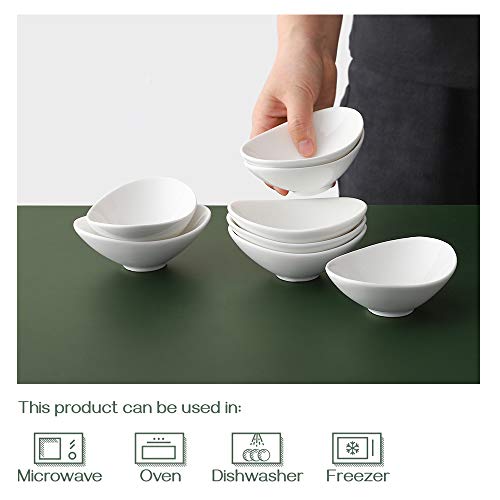 DOWAN Ceramic Dip Bowls, 3 Oz 8 Pack White Dipping Bowls, Mini Serving Bowls for Side Dishes, Sushi Soy Sauce Dish, Gravy Boat Porcelain Dipping Sauce Cups for BBQ and Party Dinner | The Storepaperoomates Retail Market - Fast Affordable Shopping