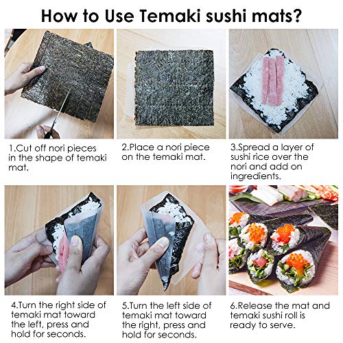 Delamu Sushi Making Kit, Bamboo Sushi Mats With Sushi Knife, Sushi Rolling Mat including 2 Bamboo Sushi Mats, 2 Temaki Rollers, 1 Rice Mold, 5 Chopsticks, 1 Rice Spreader, 1 Rice Paddle, 1 Guide Book | The Storepaperoomates Retail Market - Fast Affordable Shopping
