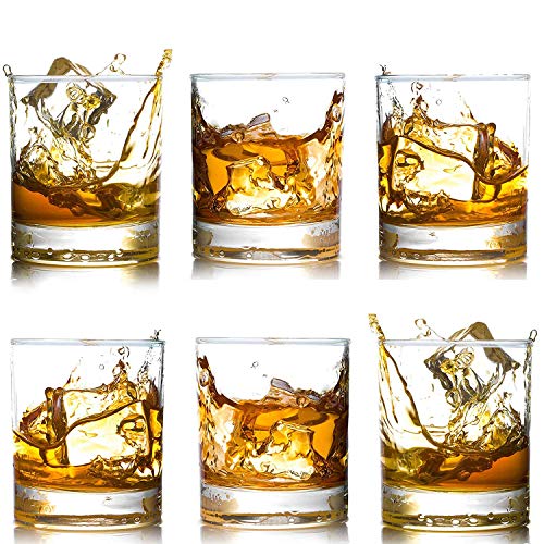 Whiskey Glasses-Premium 12 OZ Scotch Glasses Set of 6 /Old Fashioned Whiskey Glasses/Great Gift for Scotch Lovers/Style Glassware for Bourbon/Rum glasses/Bar Tumbler Whiskey Glasses, Clear | The Storepaperoomates Retail Market - Fast Affordable Shopping