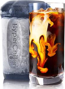 HyperChiller HC2BG Patented Iced Coffee/Beverage Cooler, NEW, IMPROVED,STRONGER AND MORE DURABLE! Ready in One Minute, Reusable for Iced Tea, Wine, Spirits, Alcohol, Juice, 12.5 Oz, Slate Blue
