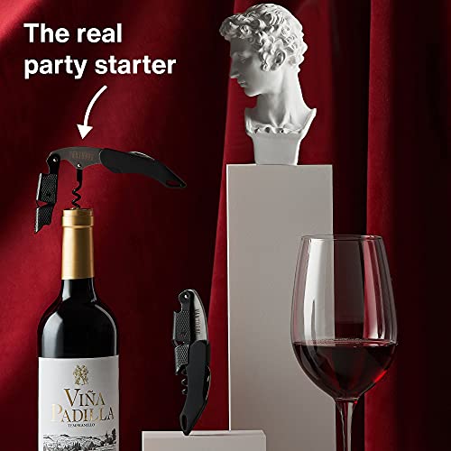 Vintorio Professional Waiters Corkscrew – Wine Key with Ergonomic Rubber Grip, Beer Bottle Opener and Foil Cutter (1 Pack) | The Storepaperoomates Retail Market - Fast Affordable Shopping