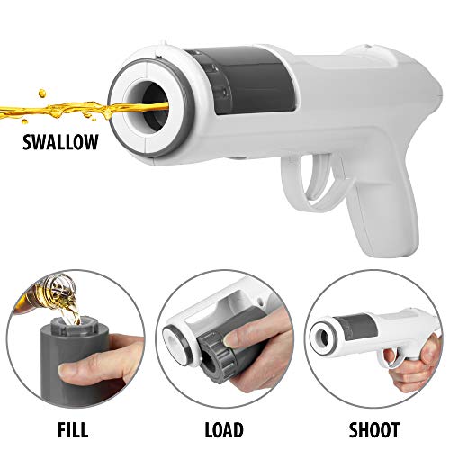 The Original Alcohol Shot Gun – Load Your Favorite Alcohol, Shoot and Drink – Epic Party Alcohol Accessory – Holds a 1.5 Ounce Shot – White | The Storepaperoomates Retail Market - Fast Affordable Shopping