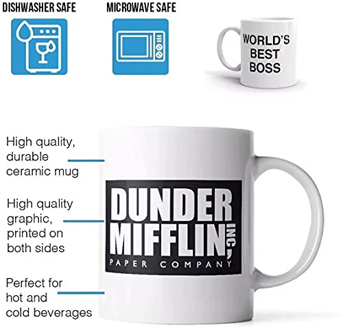 Deoqash The Office-World’s Best Boss Mug,Dunder Mifflin Ceramic Mug-11 oz | The Storepaperoomates Retail Market - Fast Affordable Shopping