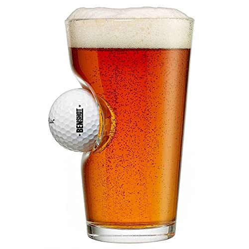BenShot Pint Glass with Real Golf Ball – Made in the USA | The Storepaperoomates Retail Market - Fast Affordable Shopping