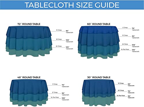 [2 Pack] 120″ Round Premium Tablecloths for Wedding | Banquet | Restaurant | Washable Fabric Table Cloth | White | The Storepaperoomates Retail Market - Fast Affordable Shopping
