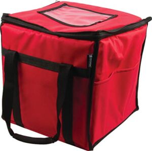 San Jamar FC1212-RD San Jamar FC1212-RD Insulated Pizza Delivery Bag, 12” x 12” x 12”, Nylon, Red