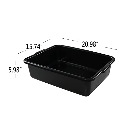Nesmilers 23 Quart Large Commercial Bus Tubs, Black Utility Bus Box Set of 4 | The Storepaperoomates Retail Market - Fast Affordable Shopping