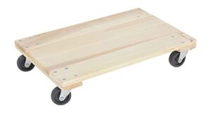 Vestil HDOS-1624-9-E Hardwood Dolly with Solid Deck Econ, 900 lb. Capacity, 16″ x 24″, Tan
