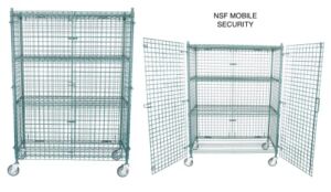 NSF Mobile Green Wire Security Cage Kit – 24 inch x 48 inch x 69 inch with Lock and Keys and $25 Gift Card