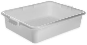 CFS N4401002 Comfort Curve™ Ergonomic Wash Basin Tote Box, 5″ Deep, White (Pack of 12)