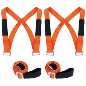 Japard 444Lbs Moving Straps for Furniture, Lifting Carrying Straps for 2 by Wrist and Shoulder, Cross Design, Movers Support