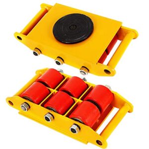 Machinery Mover Industrial Dolly Skate Cast Steel Roller 360° Rotation 6T 8T 12T (8T)