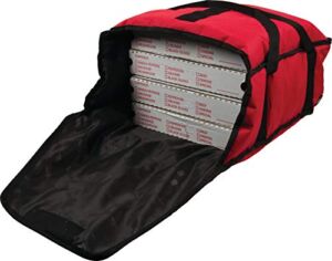 San Jamar PB17 Commercial Insulated Pizza/Food Delivery Bag, 5″ H x 16.5″ W x 17″ D, Red