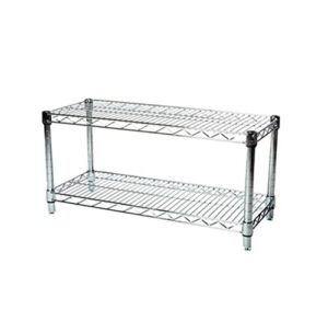 Commercial Chrome Wire Shelving 24 x 36 (2 Shelf Unit) 14″ Height